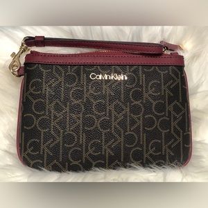 Calvin Klein Zip Logo Wristlet